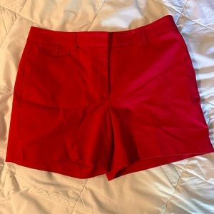 White and black red shorts